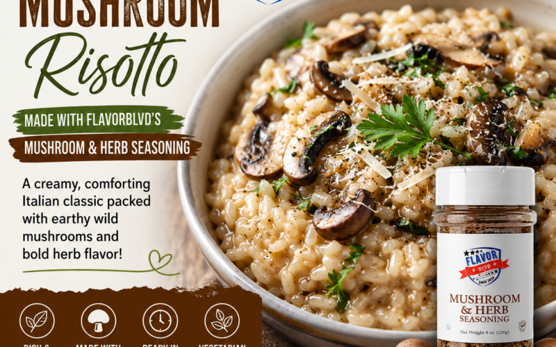 Wild Mushroom Risotto with FlavorBlvd Mushroom & Herb Seasoning