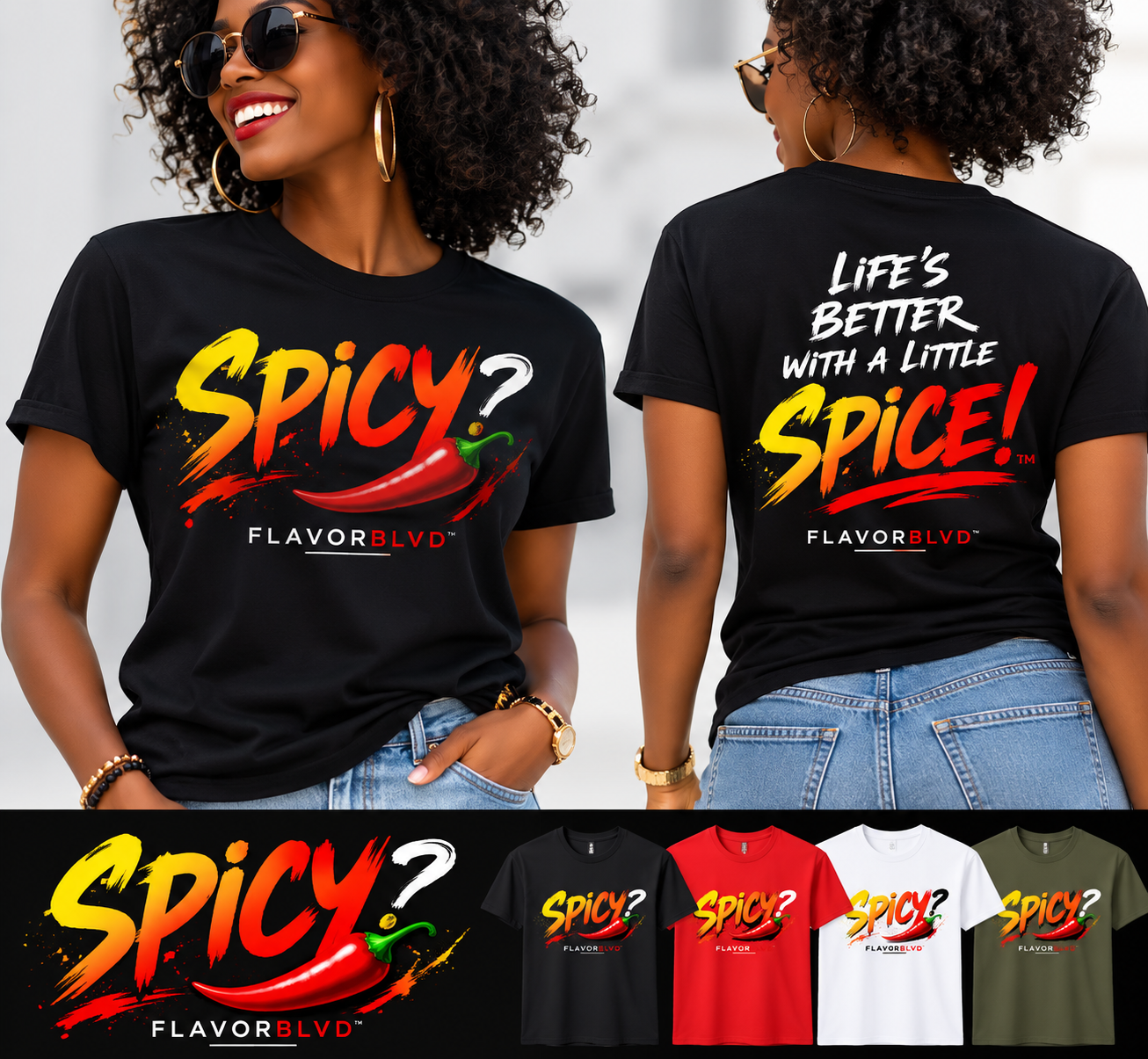 FlavorBlvd "SPICY" Graphic Tee